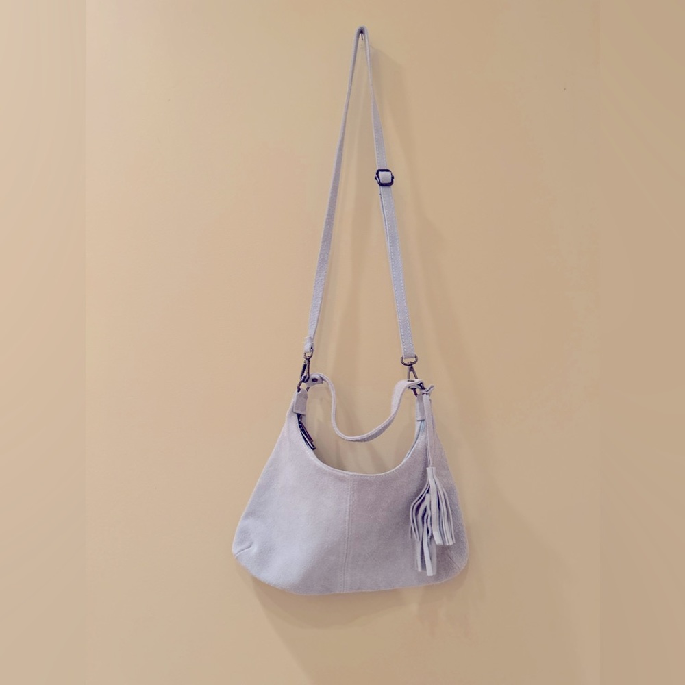 Free people, blue suede purse
